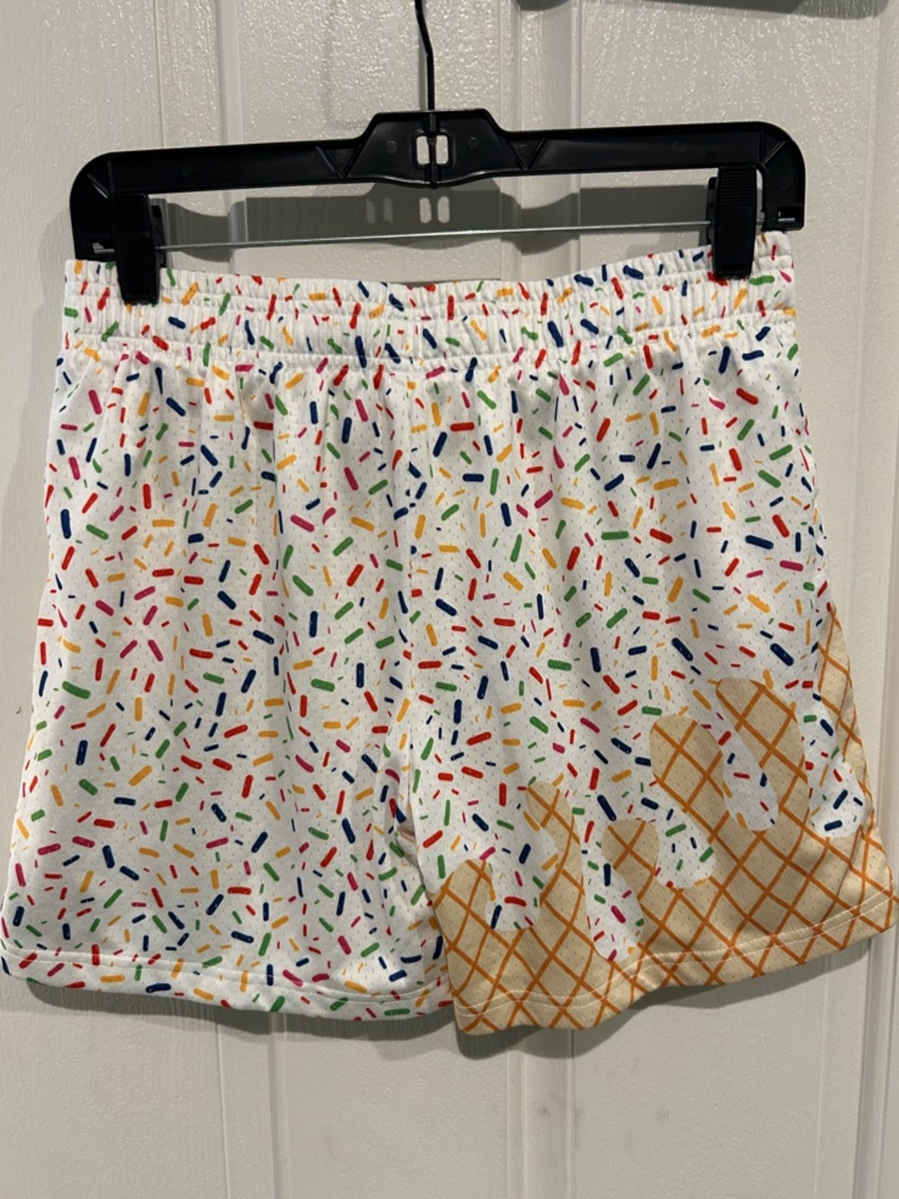 Baseball Lifestyle 101 White with Multi-color Sprinkles Ice Cream Shorts - Picture 3 of 6